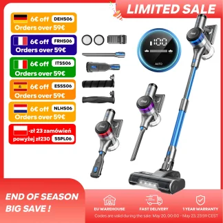 S9 cordless vacuum cleaner, 55KPa 550W, 1,5 L dust cup, light battery display, for animal hair, Carpet - AliExpress 6