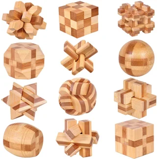 Drewniany Kong Ming Lock Lu Ban Lock IQ Brain Teaser Zabawka edukacyjna dla dzieci Montessori 3D Puzzle Gra Odblokuj zabawki dla dorosłych - AliExpress