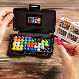 120 wyzwa? ? logiczna gra planszowa 3D IQ. Klasyczna piramida z pere?kami. Rozwija my?lenie i logik?. Dla dzieci ? zabawki Montessori, idealne na prezent.