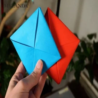 2/10 sztuk Ddakji papierowa klapka zabawka Ddakji gra niebieski czerwony twardy karton Hiting papierowa gra zaopatrzenie firm odpowiednie do odgrywania ról - AliExpress
