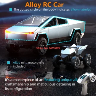 High Speed 1/20 RC Car Simulation Model Cars With Motorcycle Camping Equipment Cybertruck Vehicles Toys For Boys Kids Gifts - AliExpress