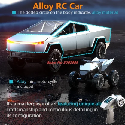 High Speed 1/20 RC Car Simulation Model Cars With Motorcycle Camping Equipment Cybertruck Vehicles Toys For Boys Kids Gifts - AliExpress