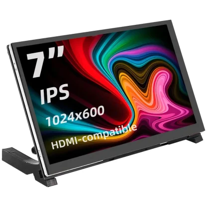 7-calowy przenośny wyświetlacz IPS LCD Pojemnościowy ekran dotykowy 1024x600 Monitor Opcjonalne głośniki do laptopa Raspberry Pi 5 4B 3B+ - AliExpress 7