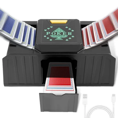 Automatyczny tasowanie kart USB/zasilanie bateryjne elektryczny UNO Poker Shuffler zabawka na imprezę, podróżny tasowanie kart do gry impreza z kartami - AliExpress