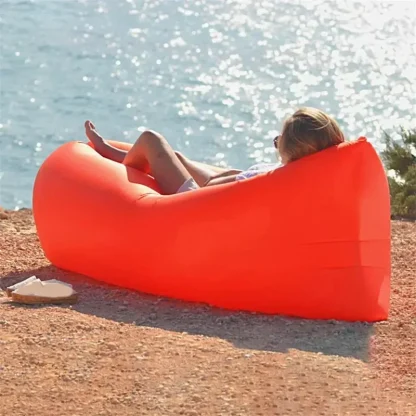 Szybka inflacja składana nadmuchiwane zabawki relaksu na plaży na świeżym powietrzu Sofa dmuchana dobrej jakości nadmuchiwany leżak Lazy Bag do spania nadmuchiwane zabawki zabawkowa Sofa - AliExpress