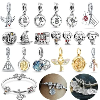 New 925 Sterling Silver Hat Flower fairy Charm Original Bead for Pendant Plata De Ley 925 Silver Bracelet DIY Jewelry Gift - AliExpress