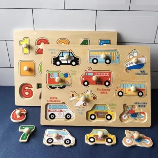 Zabawki dla dzieci Montessori drewniane puzzle zabawki dla dzieci ręczne chwytanie zwierząt zabawki edukacyjne poznawcze dla dzieci 1-3 lata - AliExpress