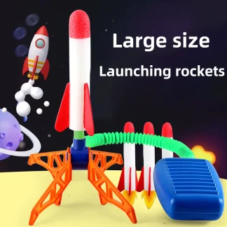 Dziecięca wyrzutnia rakiet Pompa krokowa Power Air Pressed Stomp Gry rodzinne na świeżym powietrzu Skyrocket Prezenty urodzinowe Zabawki sportowe dla dzieci - AliExpress