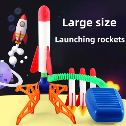 Dziecięca wyrzutnia rakiet Pompa krokowa Power Air Pressed Stomp Gry rodzinne na świeżym powietrzu Skyrocket Prezenty urodzinowe Zabawki sportowe dla dzieci - AliExpress