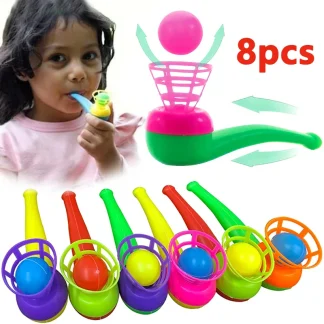 2-8 sztuk kolorowa plastikowa rurka dmuchana piłka dla dzieci Puzzle zabawki klasyczna magia pływająca dmuchana piłka zabawki dziecko równowaga gra szkoleniowa - AliExpress