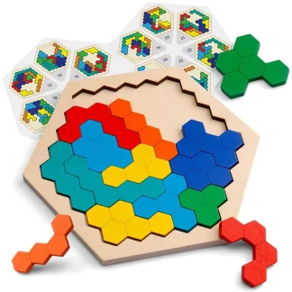 Kolorowe puzzle 3D drewniane zabawki wysokiej jakości Tangram matematyka gra logiczna dzieci w wieku przedszkolnym wyobraźnia zabawki edukacyjne dla dzieci - AliExpress