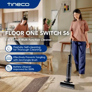 Tineco Floor One Switch S6 Wet Dry Vacuum Cleaner 5-in-1 Floor Washer Self-Cleaning Flash Dry Dual-Edge Cleaning Whole House - AliExpress
