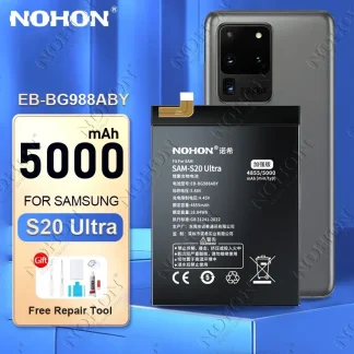 NOHON Battery for Samsung S20 Ultra S24 S23 S22 21 FE S10 Lite S10E Note 20 10 Plus 9 S20+ S21+ S10+ SM-G988 G985 G998 Bateria - AliExpress