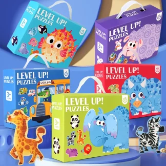 Drewniane puzzle dla dzieci zabawki Cartoon zwierząt puzzle gra wczesne zabawki edukacyjne zestaw podarunkowy dla dzieci - AliExpress