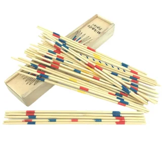 1Zestaw tradycyjnych kijów Mikado Spiel Pick Up Sticks z pudełkiem Gra wieloosobowa Edukacyjne drewniane gry planszowe dla dzieci z drewnianym pudełkiem - AliExpress