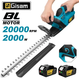 Gisam 20000RPM Brushless Electric Hedge Trimmer Efficient 2000W Cordless Garden Shrub Pruning Tools For Makita 18v Battery Pin - AliExpress