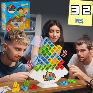 32PCS Tetra Tower Fun Balance Stacking Building Blocks Gra planszowa dla dzieci dorosłych Przyjaciele Zespół Dorm Rodzinna gra nocna i impreza - AliExpress